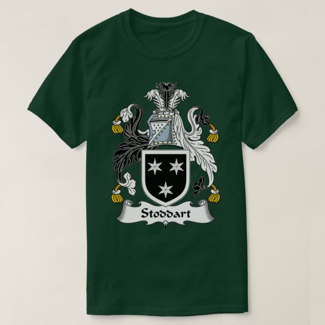 Stoddart Jackar Arm Family Crest T Shirt (Design framsida)