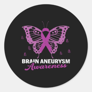 Stöddiagram för akustik över Aneurysm Awareness Bu Runt Klistermärke