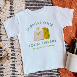 Stöder Anpassningsbarna Local Bibliotek T Shirt