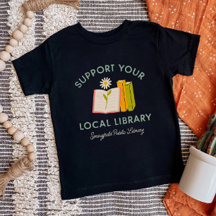 Stöder Anpassningsbarna Local Bibliotek T Shirt