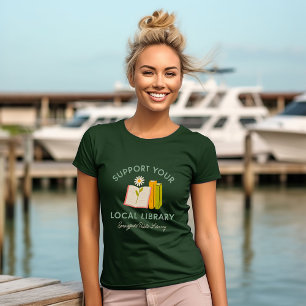 Stöder Anpassningsbarna Local Bibliotek T Shirt