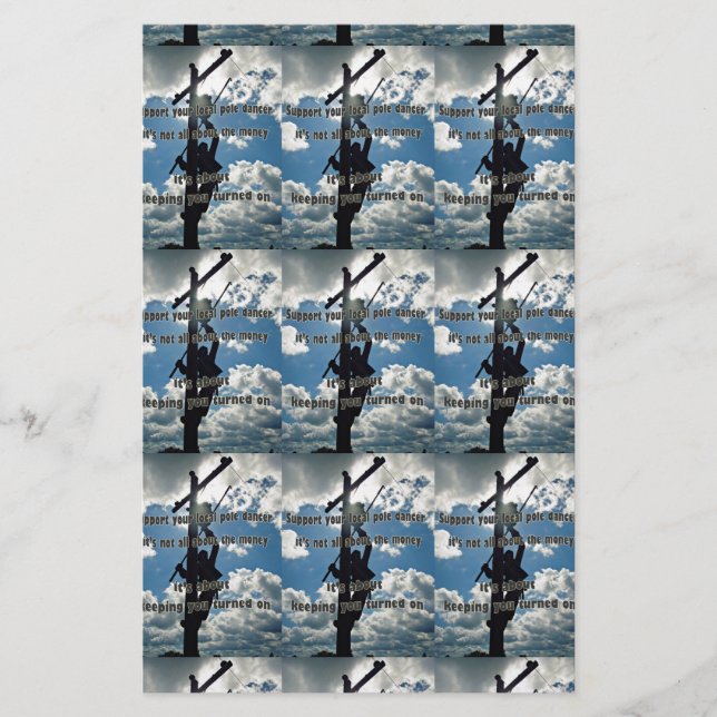 Stöder din Lineman Brevpapper (Framsida)