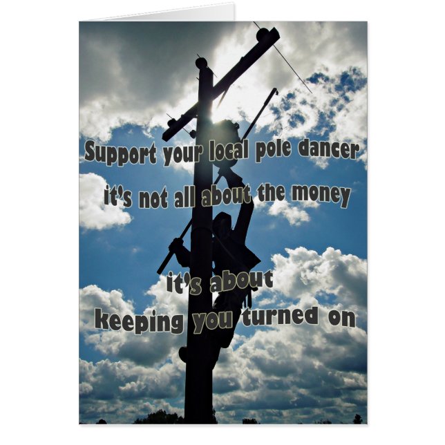 Stöder din Lineman Hälsningskort (Framsidan)