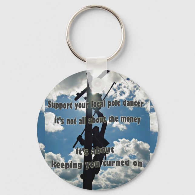 Stöder din Lineman Nyckelring (Framsida)