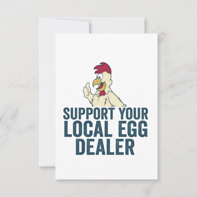 Stöder din lokala äggåterförsäljare Lung Påsk Sönd Tack Kort (Framsida)