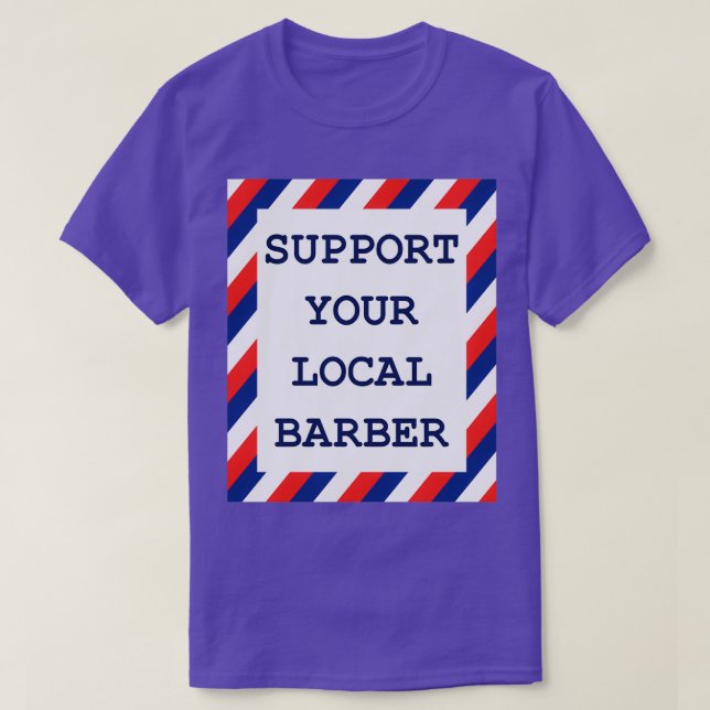 stöder din lokala barber 20 t shirt (Design framsida)