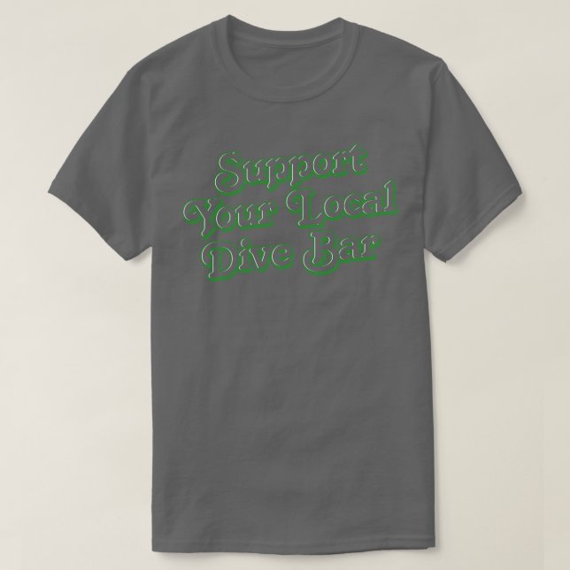 Stöder din lokala enhet Pub T Shirt (Design framsida)