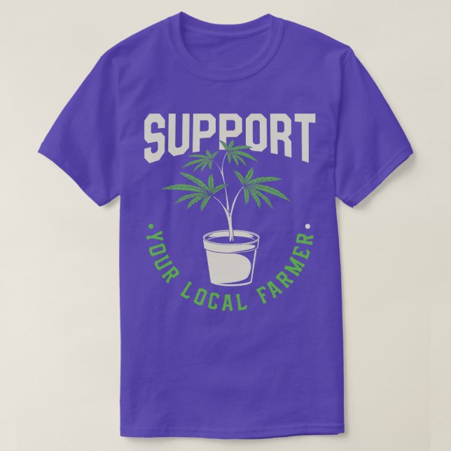 Stöder din lokala jordbrukare t shirt (Design framsida)