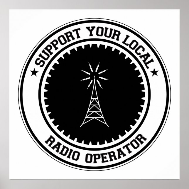 Stöder din lokala radiooperatör poster (Framsidan)