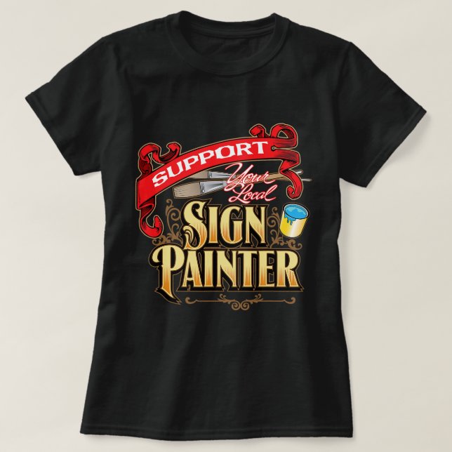 Stöder din lokala signatursökare t shirt (Design framsida)