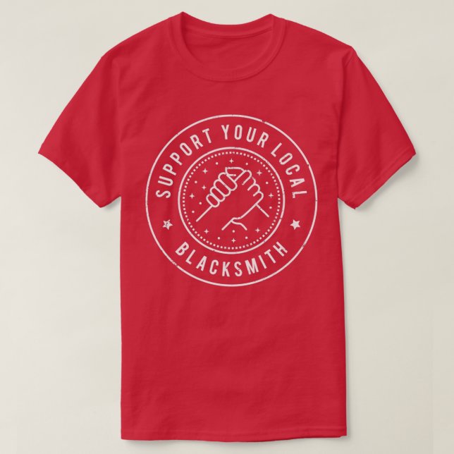 Stöder din lokala svarsmith T Shirt (Design framsida)