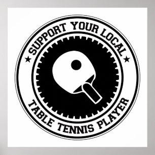 Stöder din lokala tennis-spelare i Bord Poster