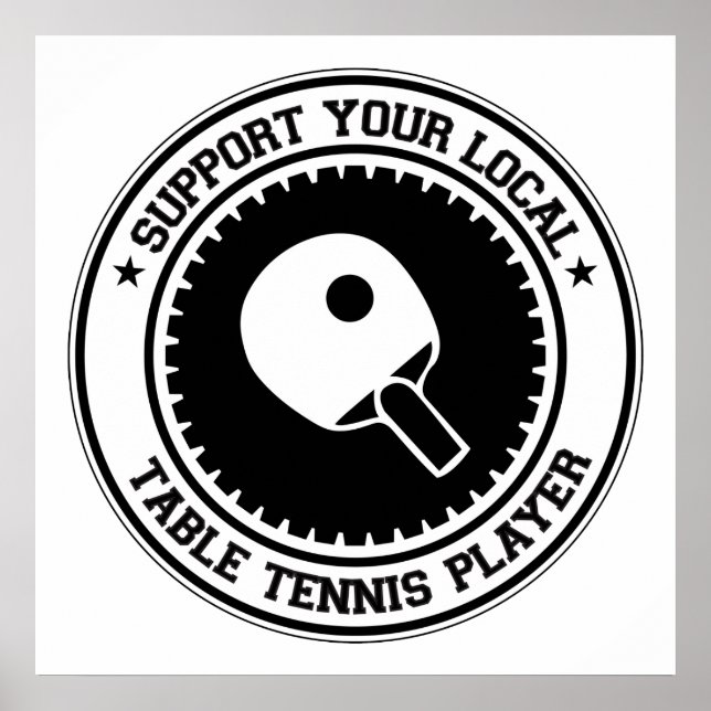 Stöder din lokala tennis-spelare i Bord Poster (Framsidan)