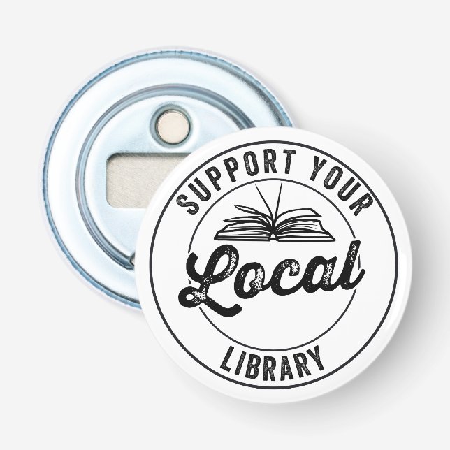 Stöder ditt lokala Bibliotek Flasköppnare (Framsidan)