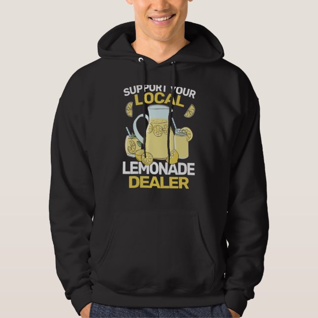 Stöder ditt lokala lemonade återförsäljare av ungd hoodie (Framsida)