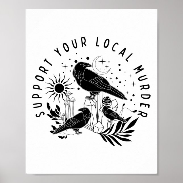 Stöder ditt lokala mord poster (Framsidan)