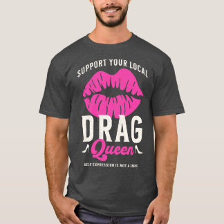 Stöder Läppar Black på Vintagen  Local Drag T Shirt