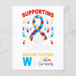 Stöder min broder puzzle Autism Awareness Gift Flygblad