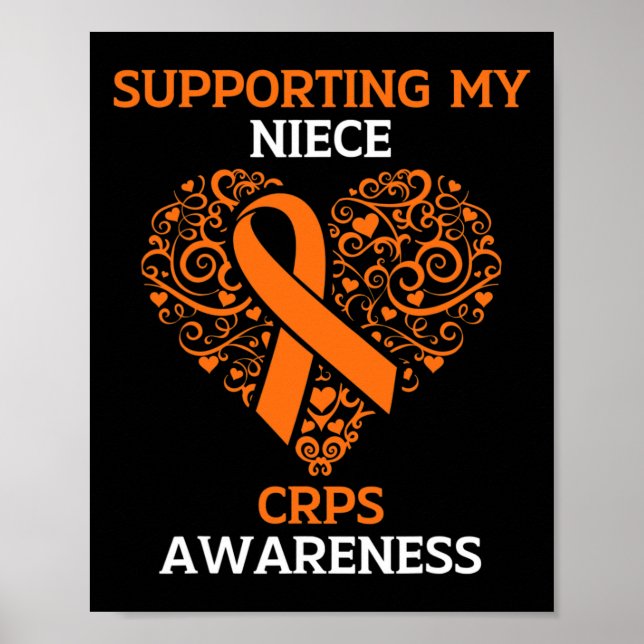 Stöder min niece RSD Crps Awareness Month Orang Poster (Framsidan)