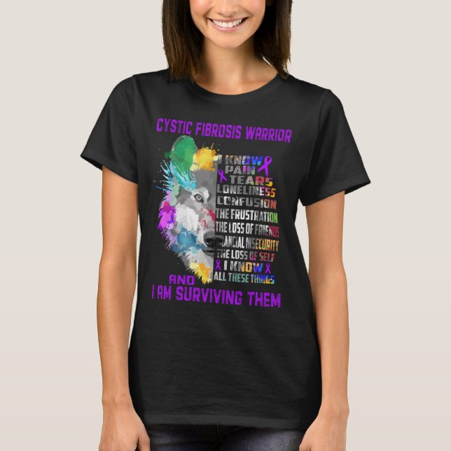 Stödgåvor för cystisk fibros-medvetenhet från meny t shirt (Framsida)