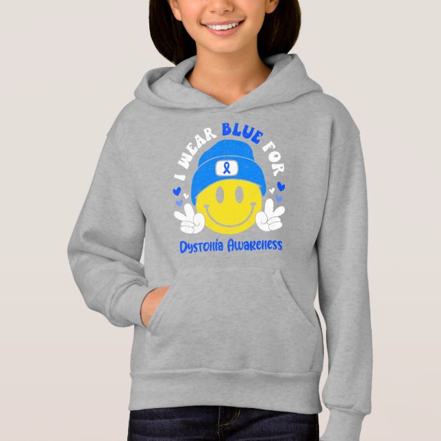 Stödgåvor för dystonia Awareness Ribbon Support T Shirt (Framsida)