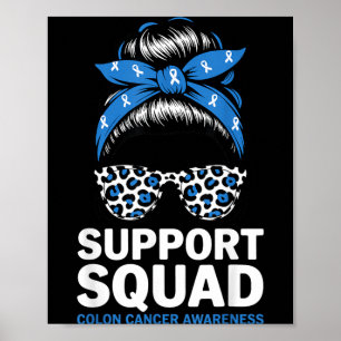 Stödgrupp Colon Cancer Medvetenhet Oordnad Bunt Poster