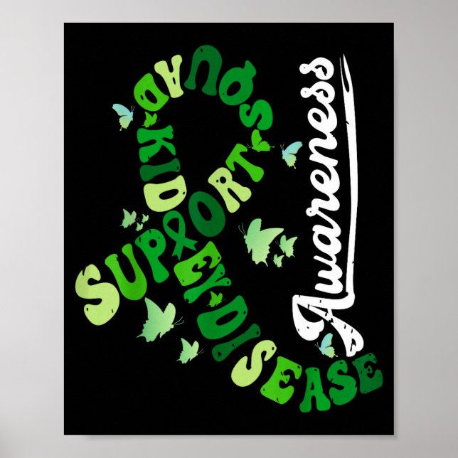 Stödgrupp fjärils njursjukdom medvetenhet  poster (Framsidan)
