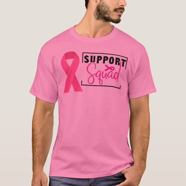 Stödgrupp för bröstcancermedvetenhet t shirt (Framsida)