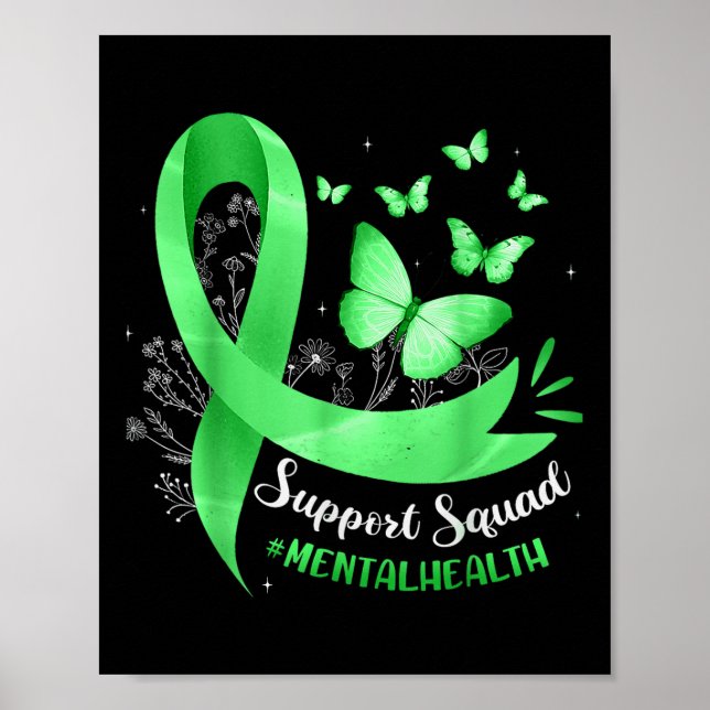 Stödgrupp för medvetenhet om psykisk hälsa Limegrö Poster (Framsidan)