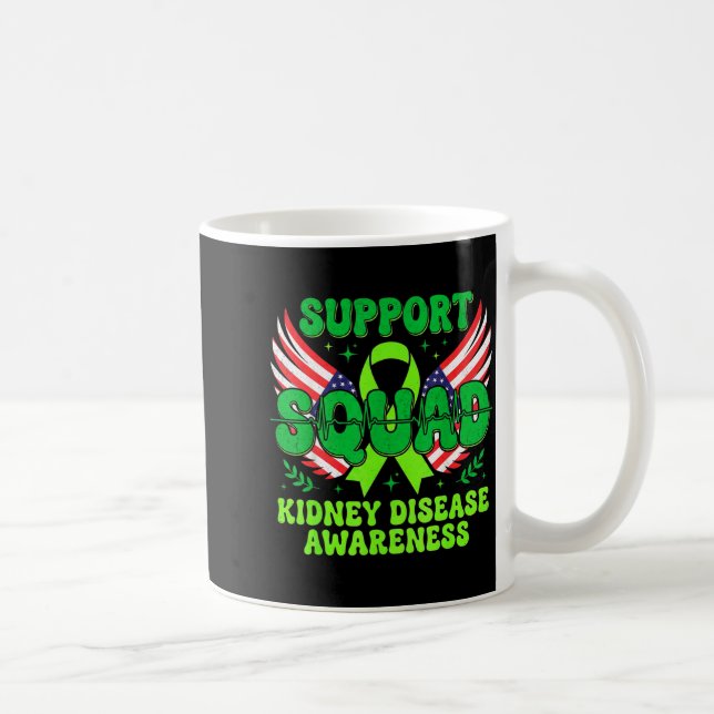 Stödgrupp Grön Band NjurSjukdom Kaffemugg (Höger)