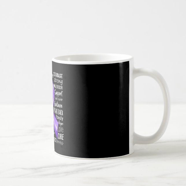 Stödgrupp lupus medvetenhet månad fighter lila kaffemugg (Höger)