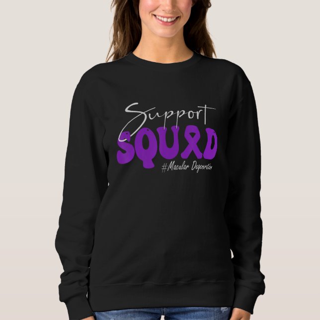 Stödgrupp Medvetenhet om Makuladegeneration Lila T Shirt (Framsida)