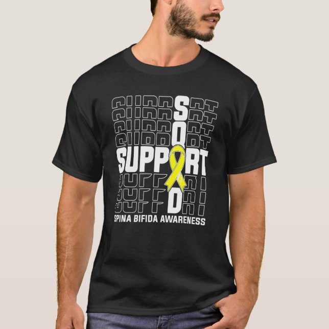 Stödgrupp Medvetenhet om Spina Bifida T Shirt (Framsida)