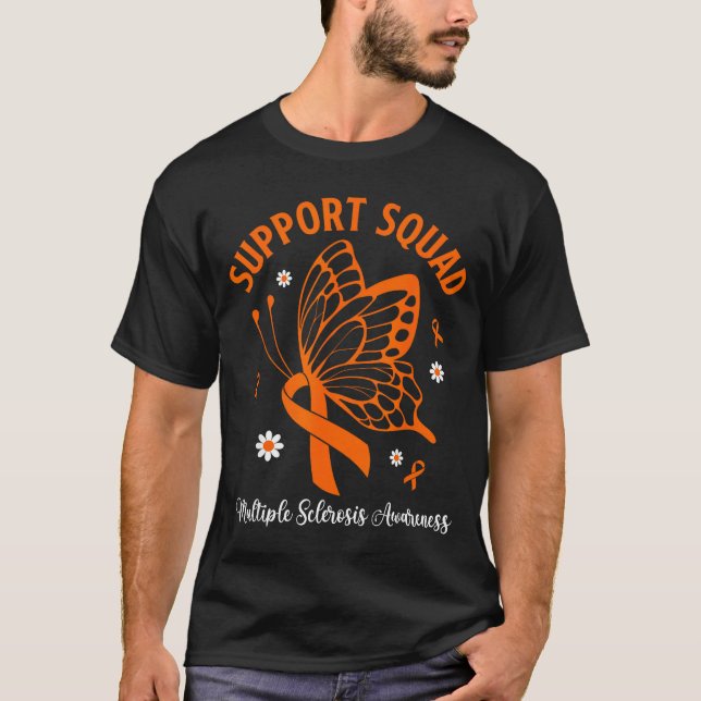 Stödgrupp multipel skleros medvetenhet orange t shirt (Framsida)