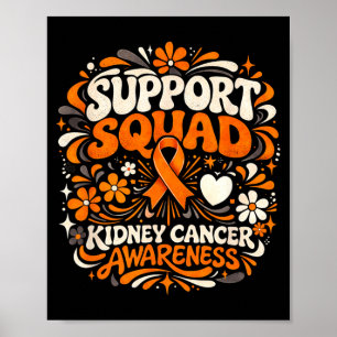 Stödgrupp njurcancer medvetenhet orange poster