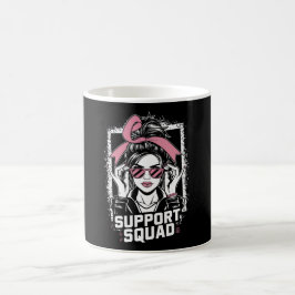Stödgrupp Rufsigt tofs rosa krigare bröstcancer Kaffemugg