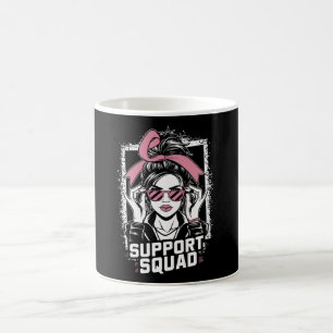 Stödgrupp Rufsigt tofs rosa krigare bröstcancer Kaffemugg