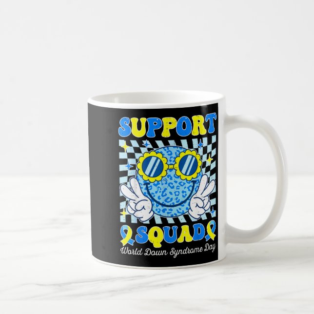 Stödgrupp världens Downs syndrom medvetenhet barn Kaffemugg (Höger)