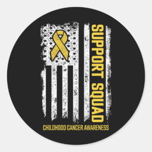 Stödgruppen för barncancer Stöd för barncancer Runt Klistermärke