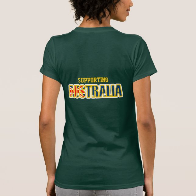Stödja Australiens grafiktunja T-shirt (Baksida)
