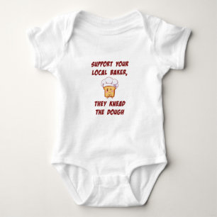 Stödja bagaren som de knäpper i degen t shirt