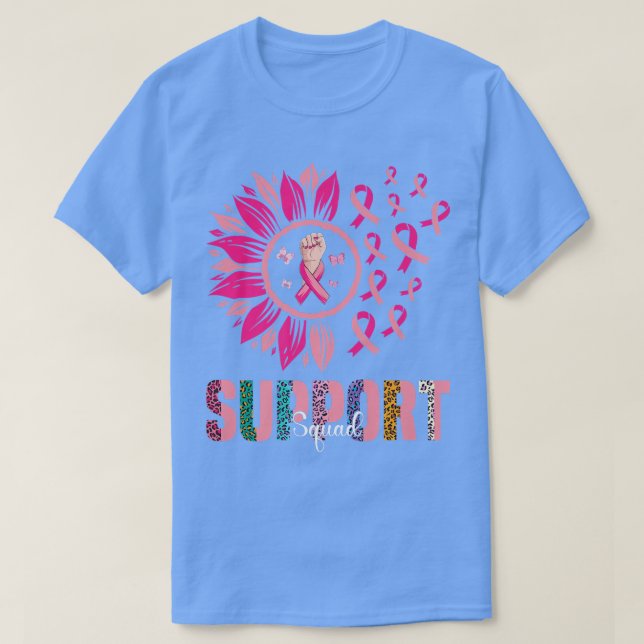 Stödja bröstcancermedvetandegraden Leopards Rosa p T Shirt (Design framsida)