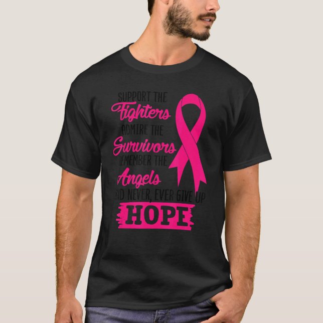 Stödja de stridande och aldrig någonsin ha hoppet  t shirt (Framsida)