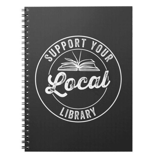 stödja din lokala bibliotek anteckningsbok (Framsidan)