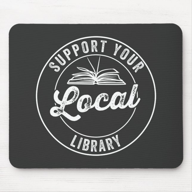 stödja din lokala bibliotek Square-fästare Musmatta (Framsidan)