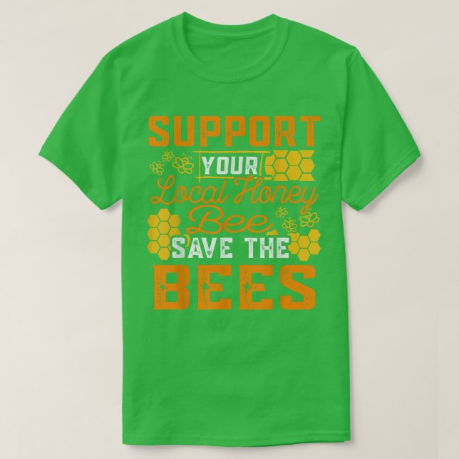 Stödja din lokala biodlares Spara T Shirt (Design framsida)