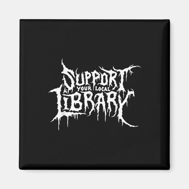 Stödja din lokala bokningsdesign för skräck i Bibl Magnet (Framsidan)