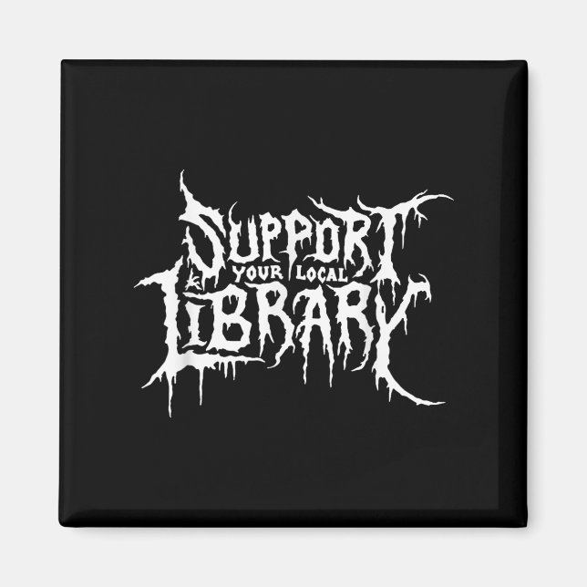 Stödja din lokala bokningsdesign för skräck i Bibl Magnet (Framsidan)