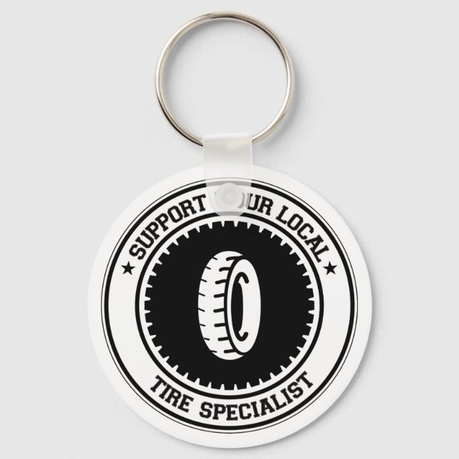 Stödja din lokala Däck-specialist Nyckelring (Framsida)