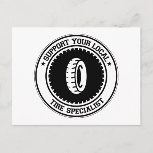 Stödja din lokala Däck-specialist Vykort